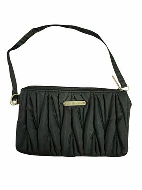 timi & leslie Black Pleated Clutch/Bag